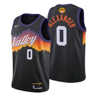 Nike Phoenix Suns #0 Ty-Shon Alexander Men's 2021 NBA Finals Bound City Edition Jersey Black Men's